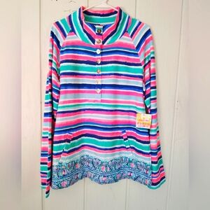 NWT!! LILLY PULITZER, Sandy Shell UPF 50 Captain Popover. Size XL